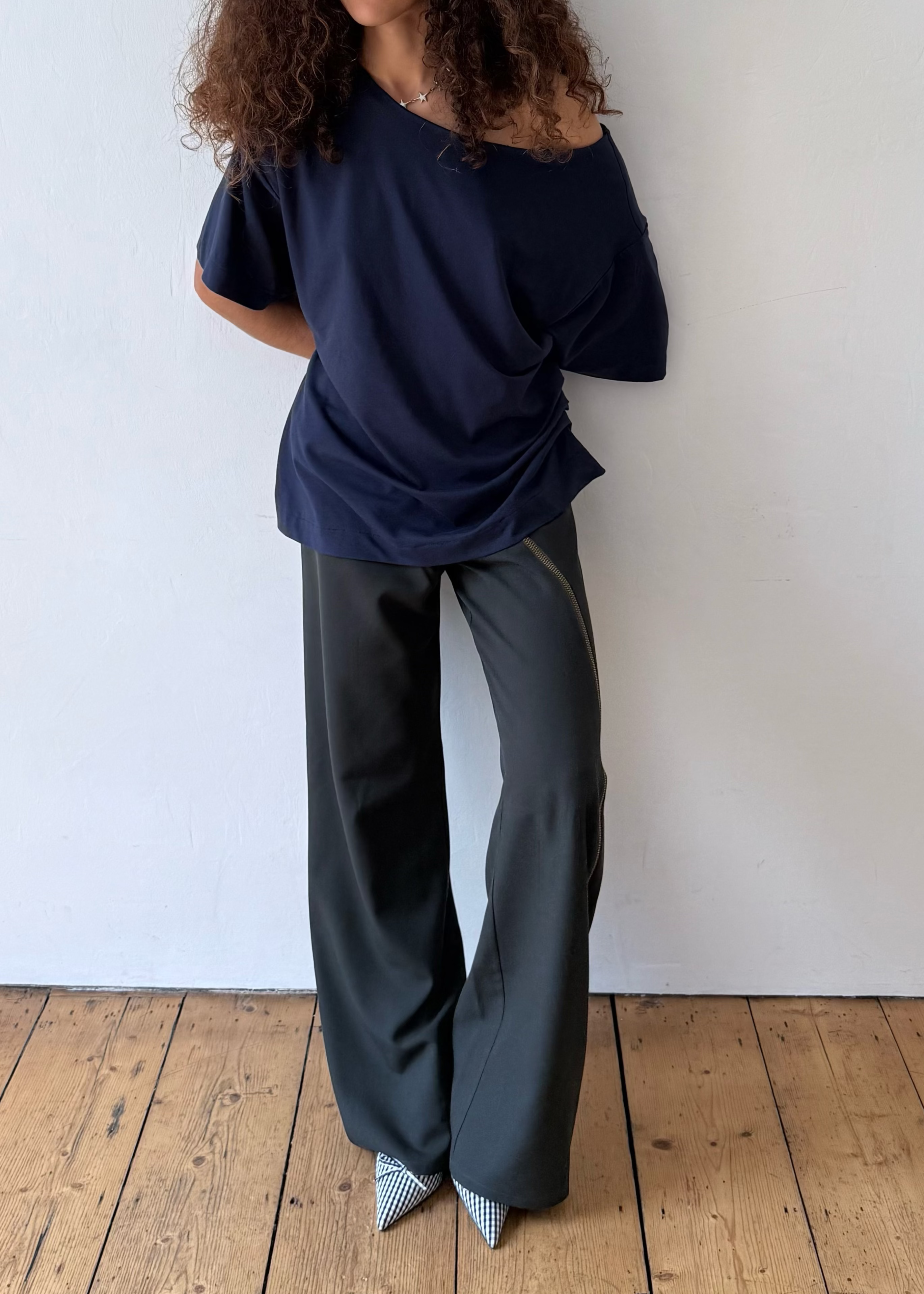 gather tee in navy