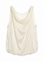 bordeaux silk cami top in white