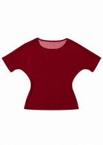 half sleeve tee in red