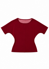 half sleeve tee in red
