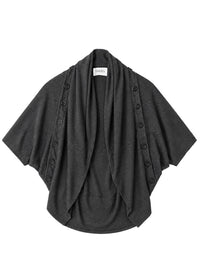 convertible dual cardigan in grey