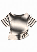 gather tee in stripes