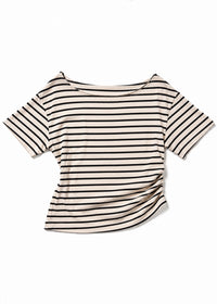 gather tee in stripes