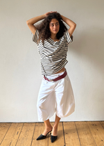 gather tee in stripes