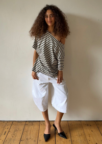 gather tee in stripes