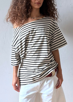 gather tee in stripes
