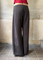 PETITE zip through trousers in brown