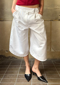 swift long shorts in white