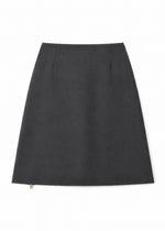 zip through skirt in grey