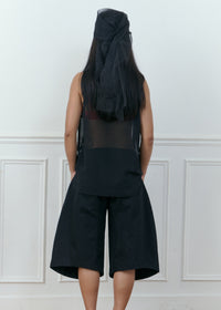 swift long shorts in black