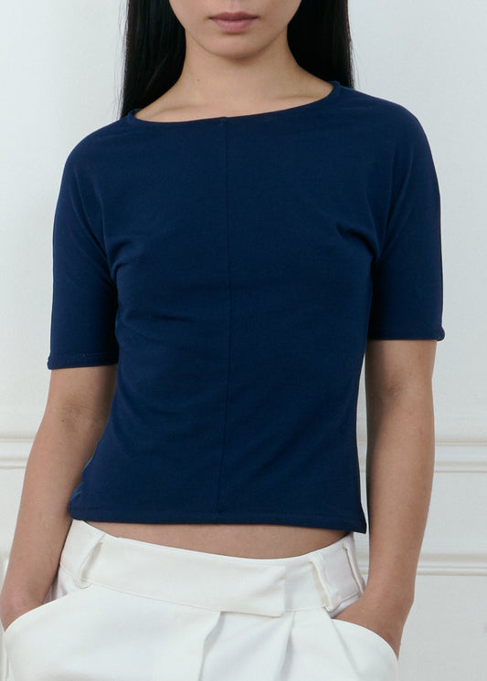half sleeve tee in navy