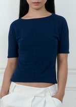 half sleeve tee in navy