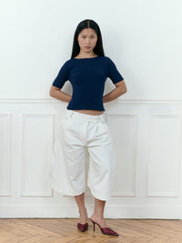 half sleeve tee in navy