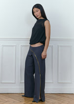 bordeaux silk cami top in black