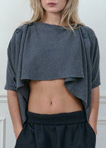 convertible dual cardigan in grey