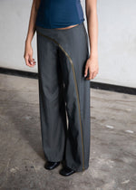 PRE-ORDER zip through trousers in grey