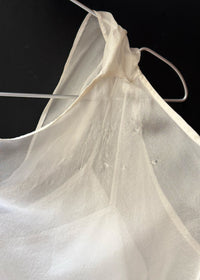 bordeaux silk cami top in white