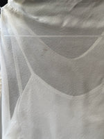 bordeaux silk cami top in white