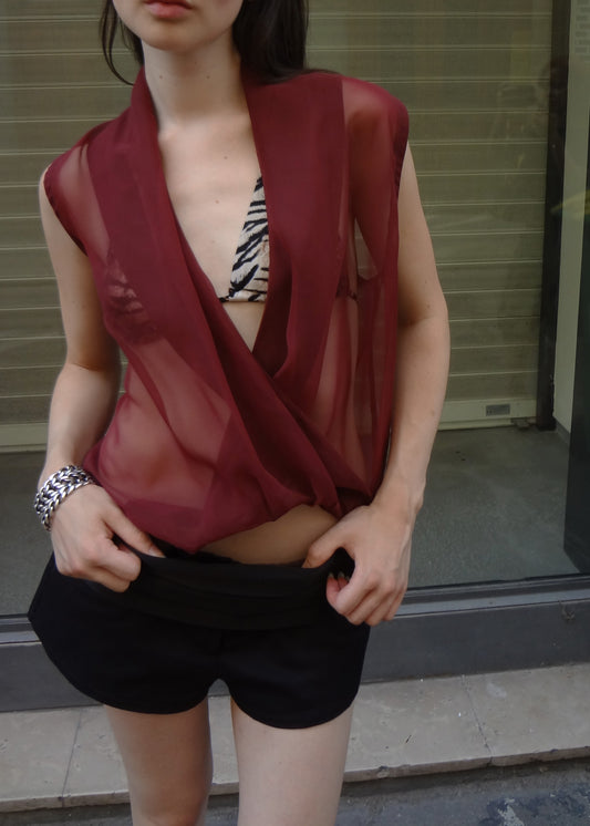 samantha cowl neck in wine