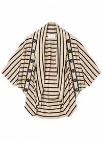 convertible cardigan in stripes
