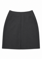 zip through skirt in grey