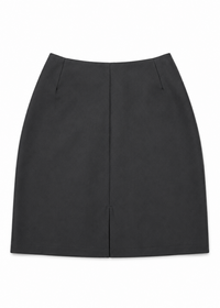 zip through skirt in grey