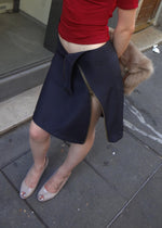 zip through skirt in grey